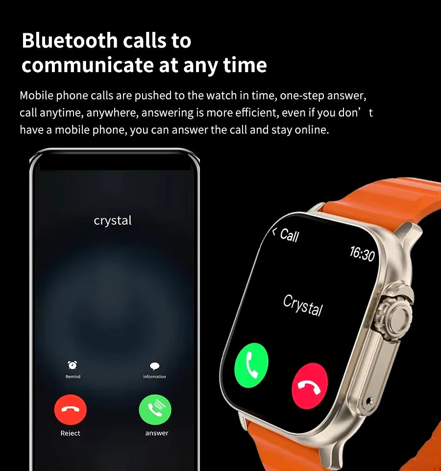 X10 Ultra Smartwatch - Bluetooth Connectivity, Heart Rate Monitor & Activity Tracker for iOS and Android Users