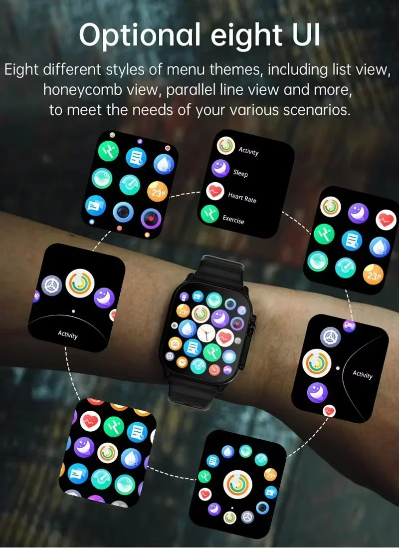 X10 Ultra Smartwatch - Bluetooth Connectivity, Heart Rate Monitor & Activity Tracker for iOS and Android Users