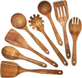 Elevate Your Culinary Experience with Our Premium 8-Piece Teak Wood Cooking Spoon Set