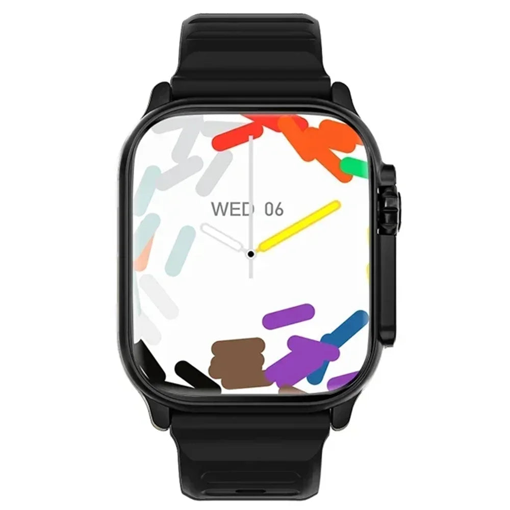 LAXASFIT Smart Watch Bluetooth Talk Smartwatch Message Alert Heart Rate Monitor Sports Watch for Android IOS Men Women - Color: Black