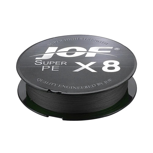 JOF 150M-500M 8 Strand Braided Outdoor Fishing Line Sea Fishing Ice Fishing River Fishing Rock Fishing Fishing Gear 20-100LB  X8 - Color: Black, Line Number: X8 150M 30LB 0.23MM