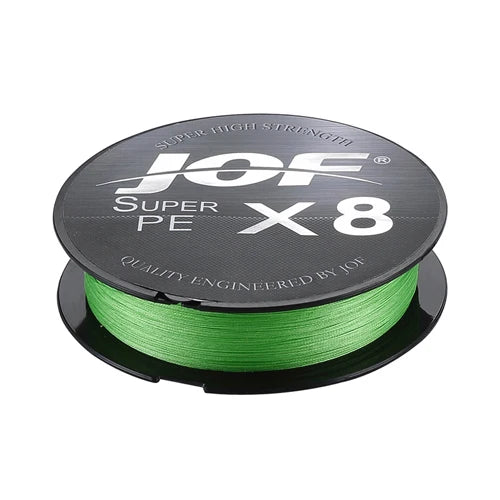 JOF 150M-500M 8 Strand Braided Outdoor Fishing Line Sea Fishing Ice Fishing River Fishing Rock Fishing Fishing Gear 20-100LB  X8 - Color: Hi-Vis Green, Line Number: X8 500M 100LB 0.5MM