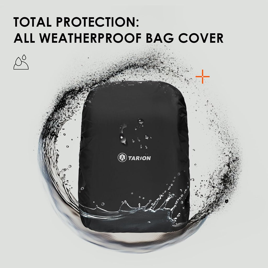 TARION Camera Backpack for Photographers - Compact Camera Bag with 15.6 Inch Laptop Compartment - Side Access Quick Draw - Anti-theft Hidden Pocket Tripod Holder Rain Cover - TB04 Black