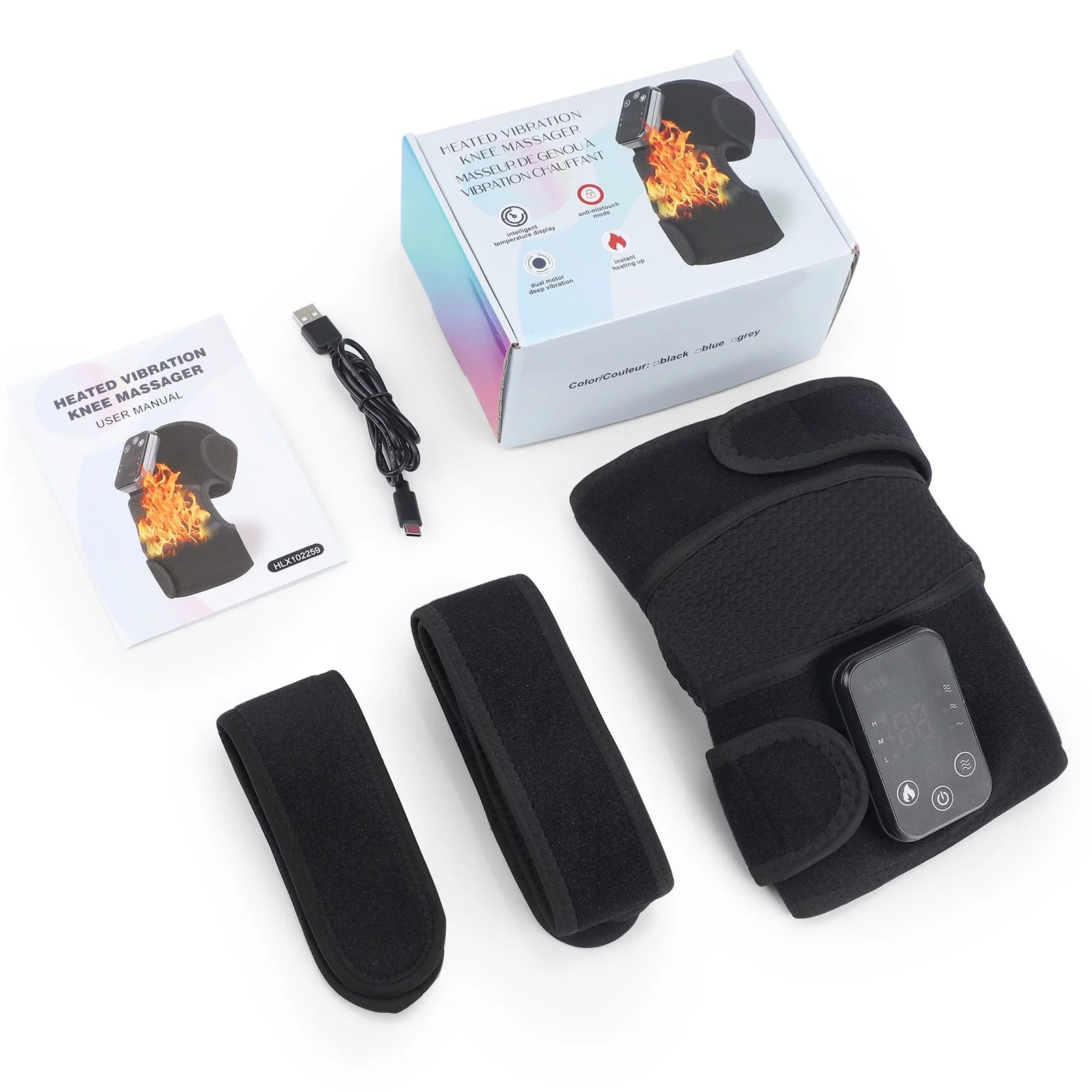 Experience Ultimate Comfort with Our 3-in-1 Heated Knee, Shoulder, and Elbow Support Brace Featuring Vibrating Massage - The Perfect Cordless Relaxation Device for Everyone!
