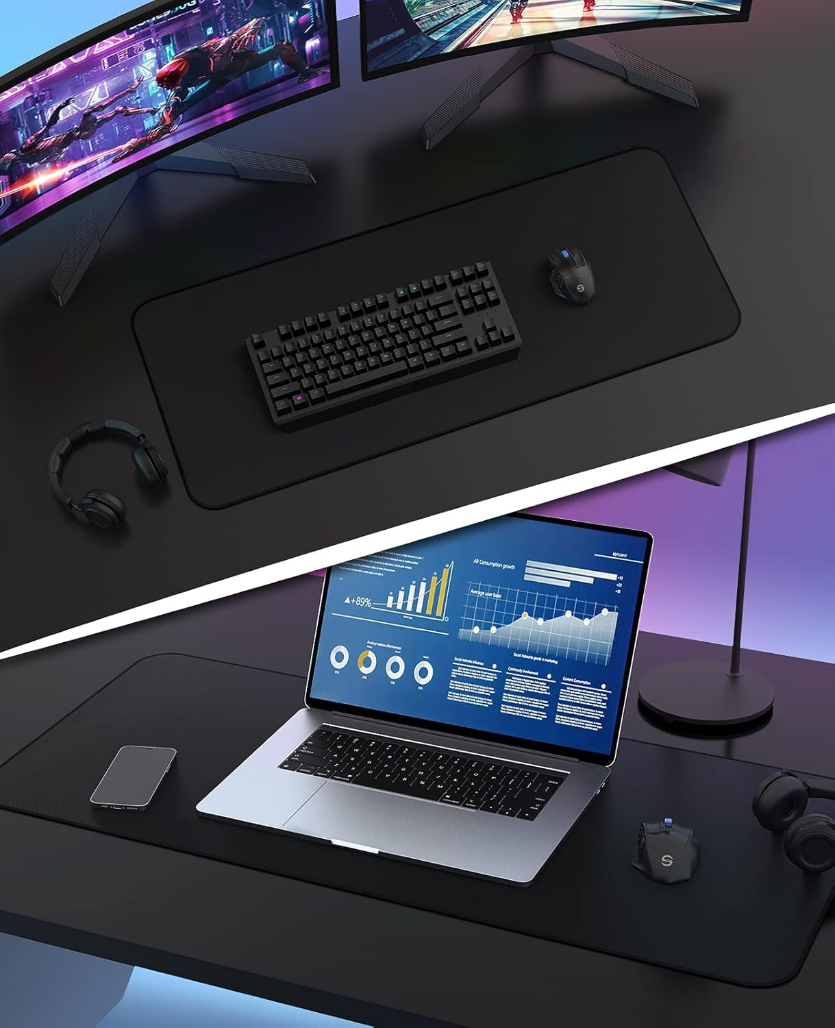 Experience Ultimate Precision with Our XL Black Stealth Gaming Mouse Pad - Waterproof, Non-Slip, and Designed for Comfort!