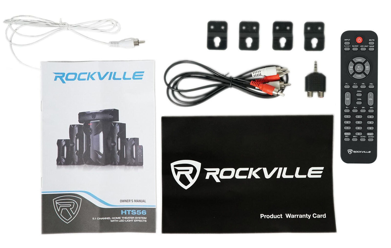 Rockville HTS56 1000W 5.1 Channel Home Theater System with Bluetooth and USB - Unleash the Power of Surround Sound!