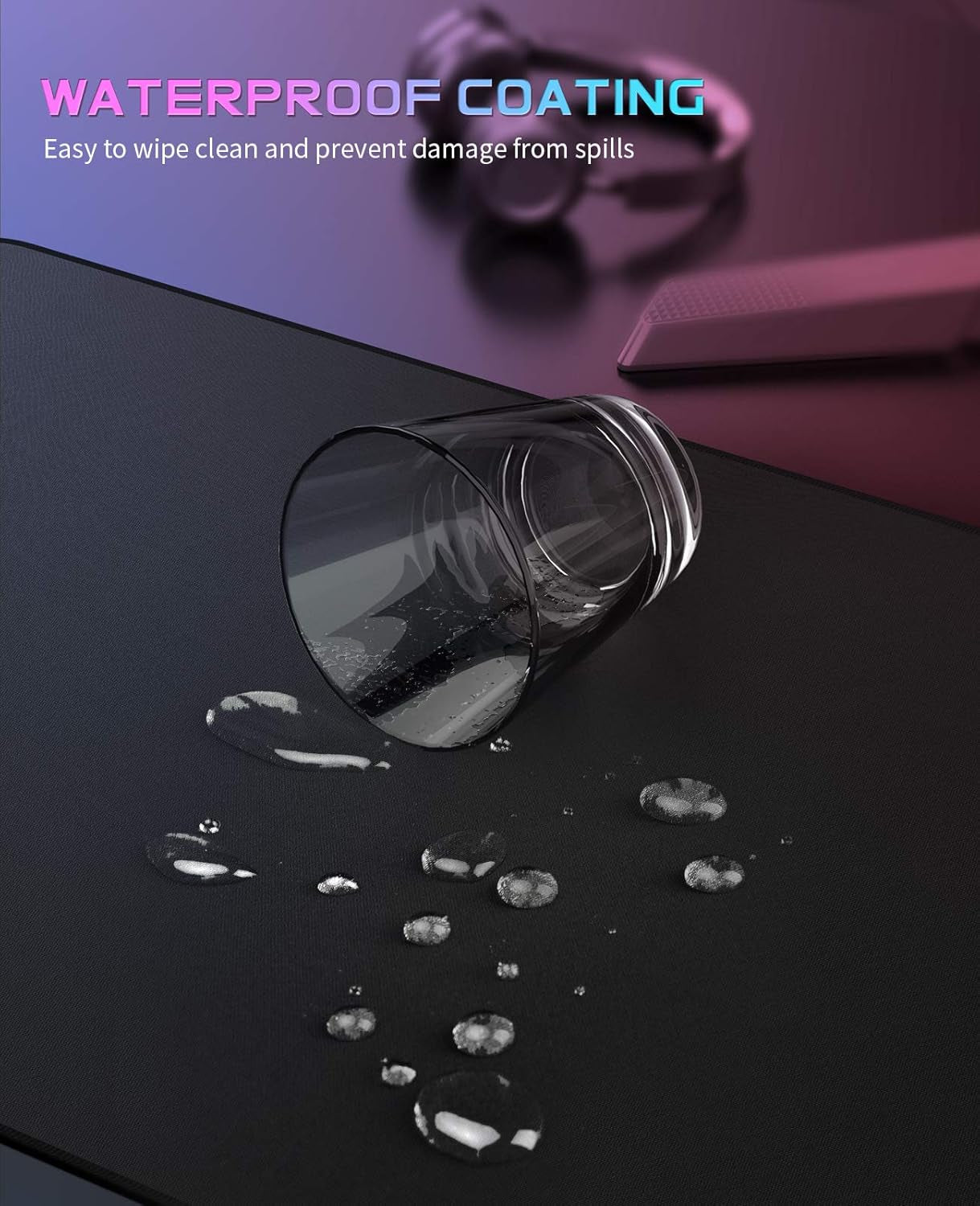 Experience Ultimate Precision with Our XL Black Stealth Gaming Mouse Pad - Waterproof, Non-Slip, and Designed for Comfort!