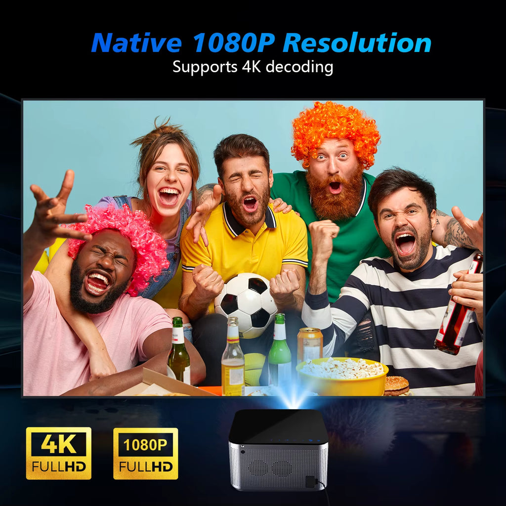 Elevate Your Home Cinema Experience with the Android 11 4K Smart Projector - Stunning 580 ANSI Lumens Brightness and Voice Control