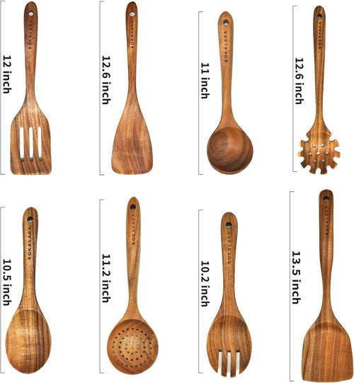 Elevate Your Culinary Experience with Our Premium 8-Piece Teak Wood Cooking Spoon Set