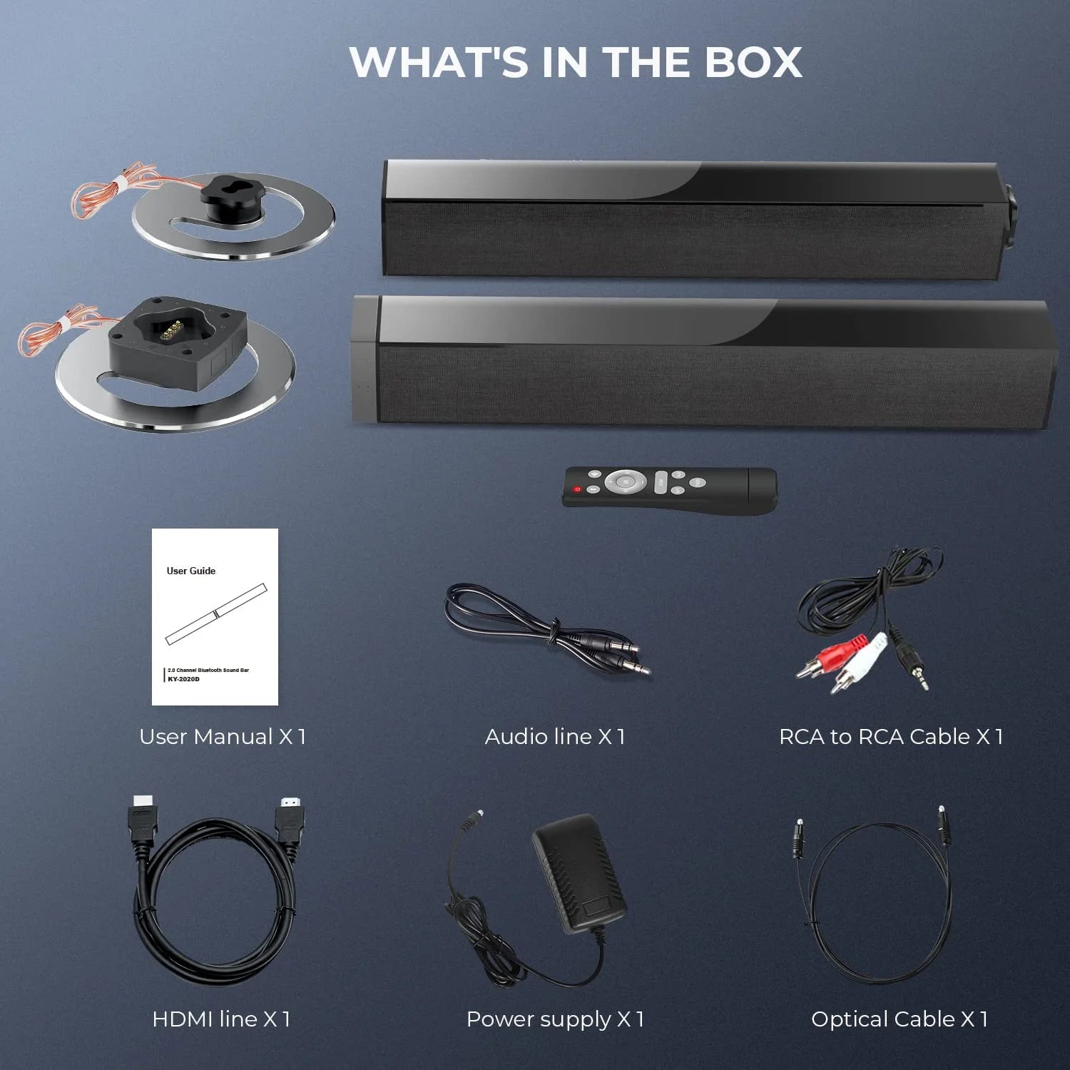 Transform Your Home Audio Experience with Our 50W Bluetooth Sound Bar – Versatile 2.0 Stereo System with Remote Control and Multiple Connectivity Options