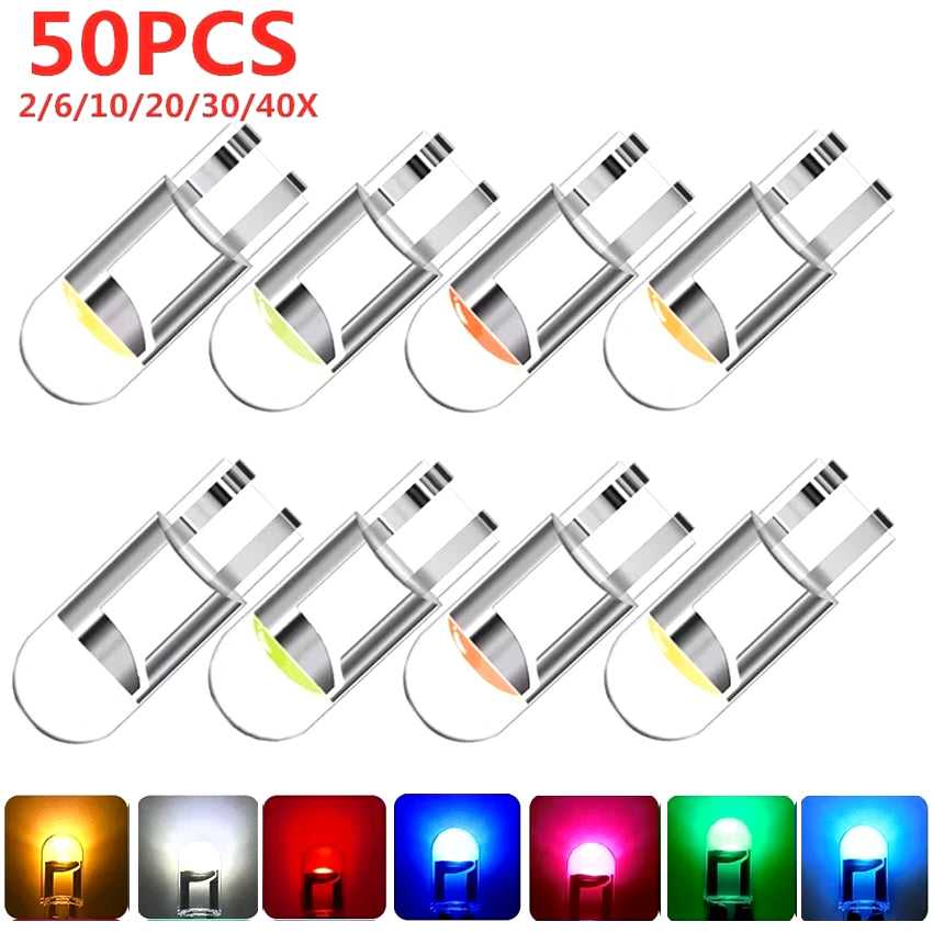 Upgrade Your Vehicle's Lighting with Our Versatile Car LED T10 W5W Canbus Bulbs - Bright 6000K Reading Dome, Marker, and License Plate Lights in White, Blue, or Red