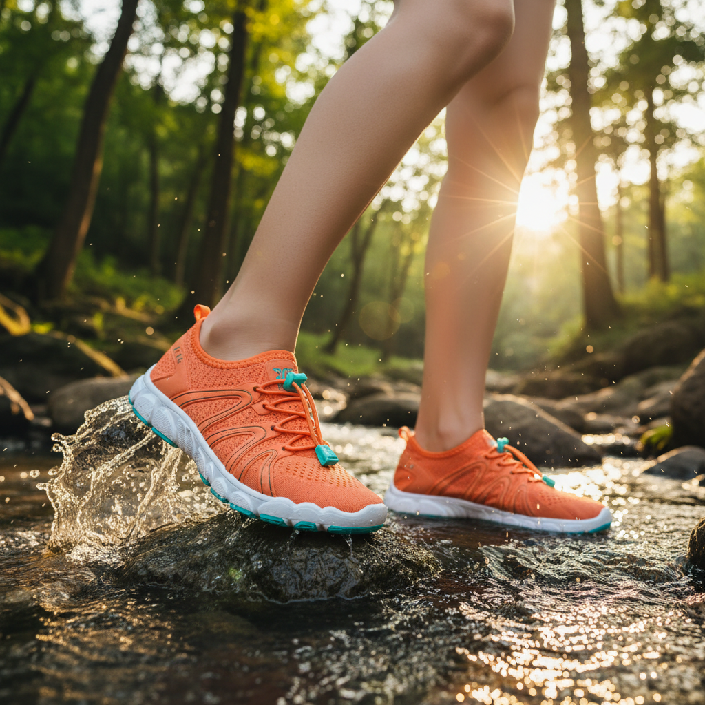 Women's Quick Drying Aqua Water Shoes - Orange