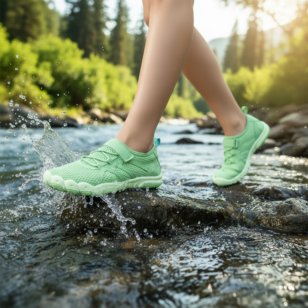 Women's Quick Drying Aqua Water Shoes - Light Green