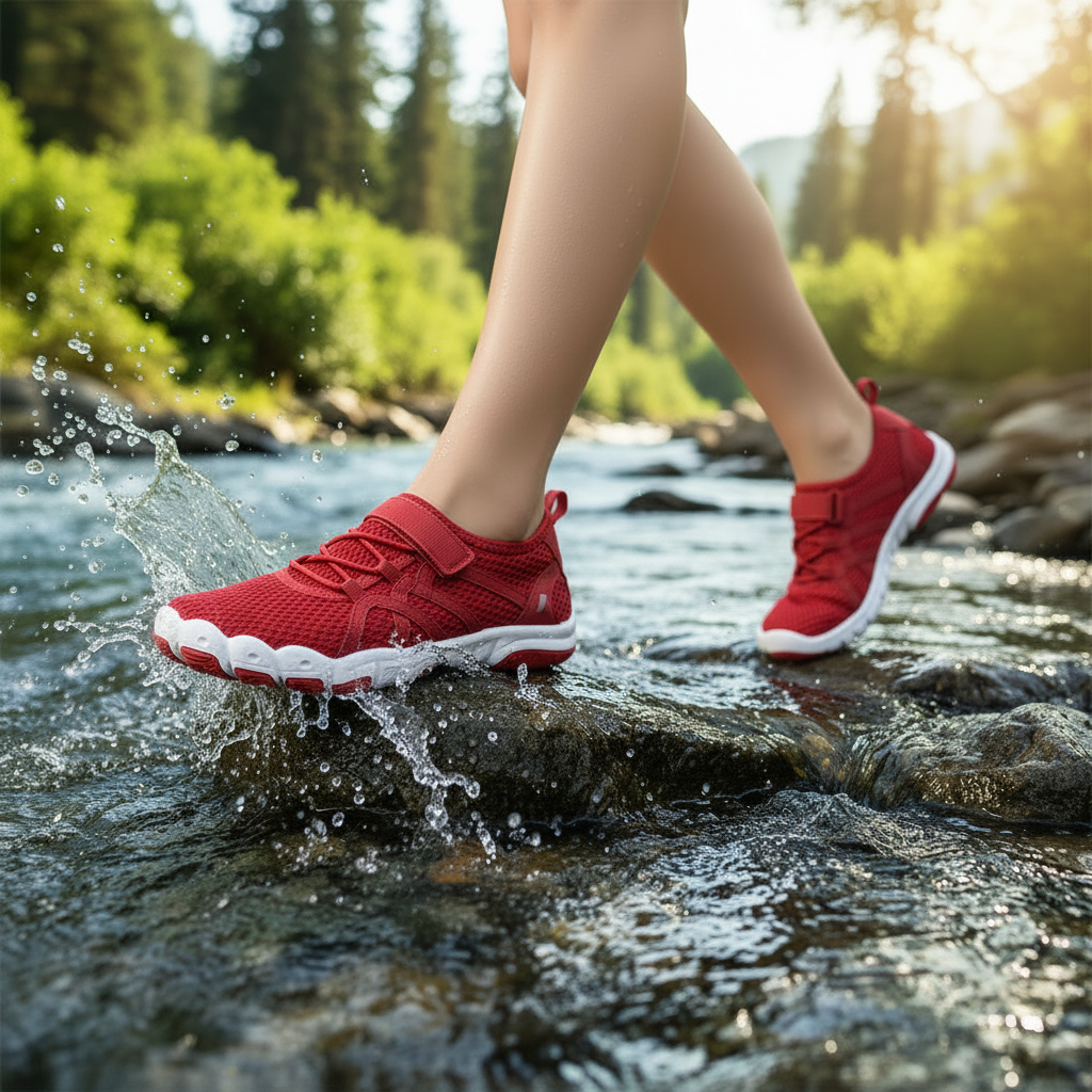 Women's Quick Drying Aqua Water Shoes - Red