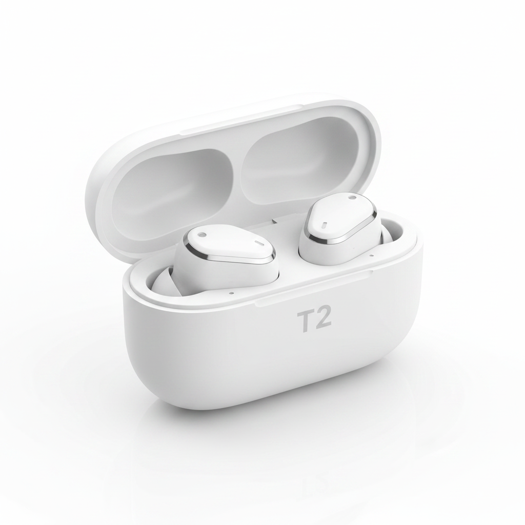 T2 Bluetooth True Wireless Earbuds - White