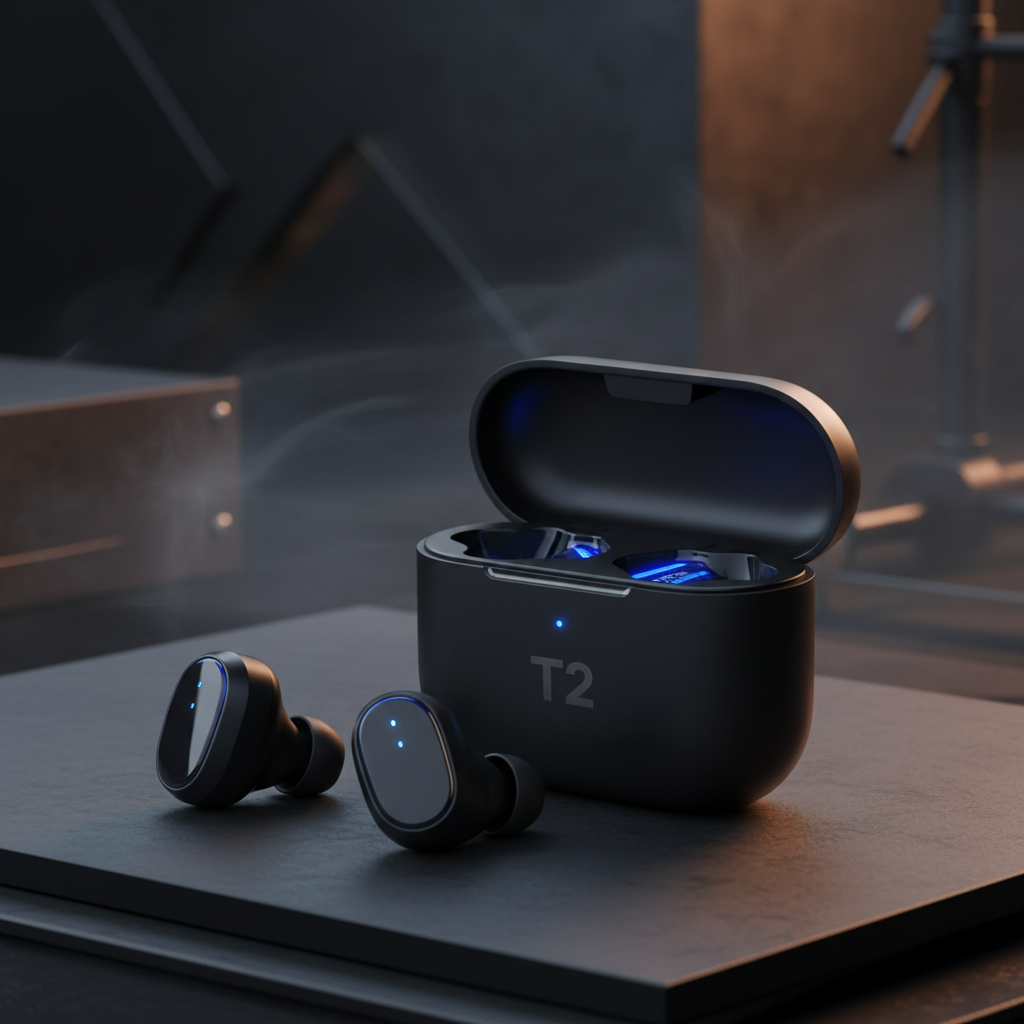 T2 Bluetooth True Wireless Earbuds - Black